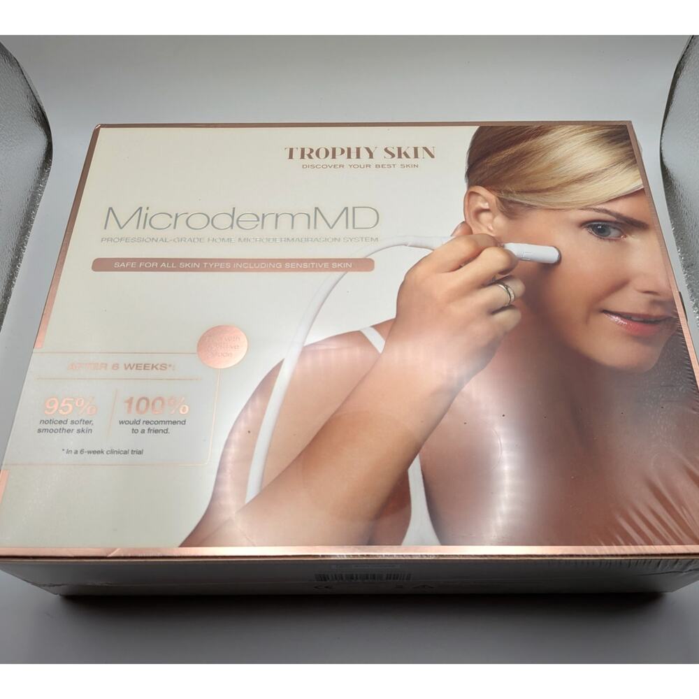 TROPHY SKIN MicrodermMD Home Microdermabrasion System White NEW Sealed